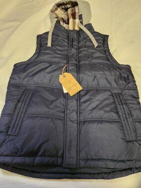 NWT Weatherproof Navy Puffer Flannel Jacket Size Small MSRP $85